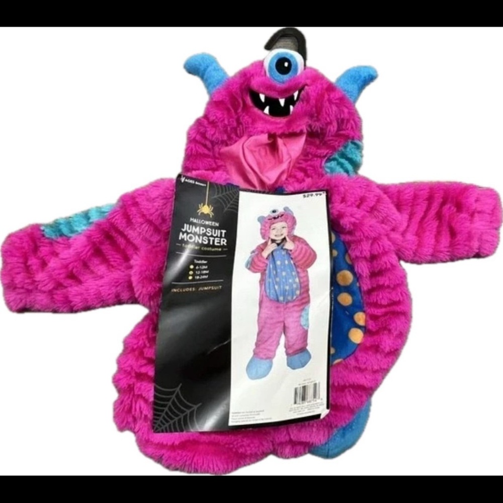 Halloween Pink Monster Jumpsuit Costume